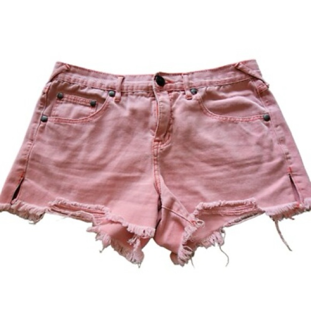 Free People Women’s Pink Jean Shorts